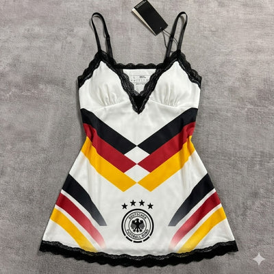 Germany Women's 2026 World Cup Sexy Lingerie Set | Black and Gold Fan Nightwear