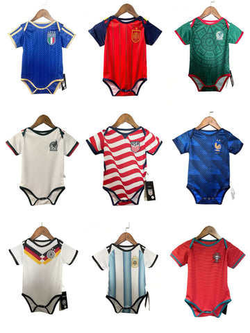 2026 World Cup Baby Soccer Jersey Romper & Shorts Set | Infant Football Kit for Newborns & Toddlers