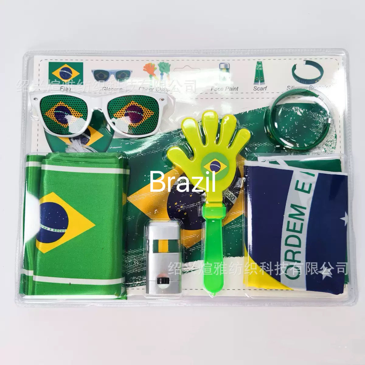 2026 World Cup 5-in-1 Fan Accessory Kit | Soccer Cheer Set with Flag, Face Paint, Glasses, Clapper & Bracelet | Ultimate Match Day Supporter Pack