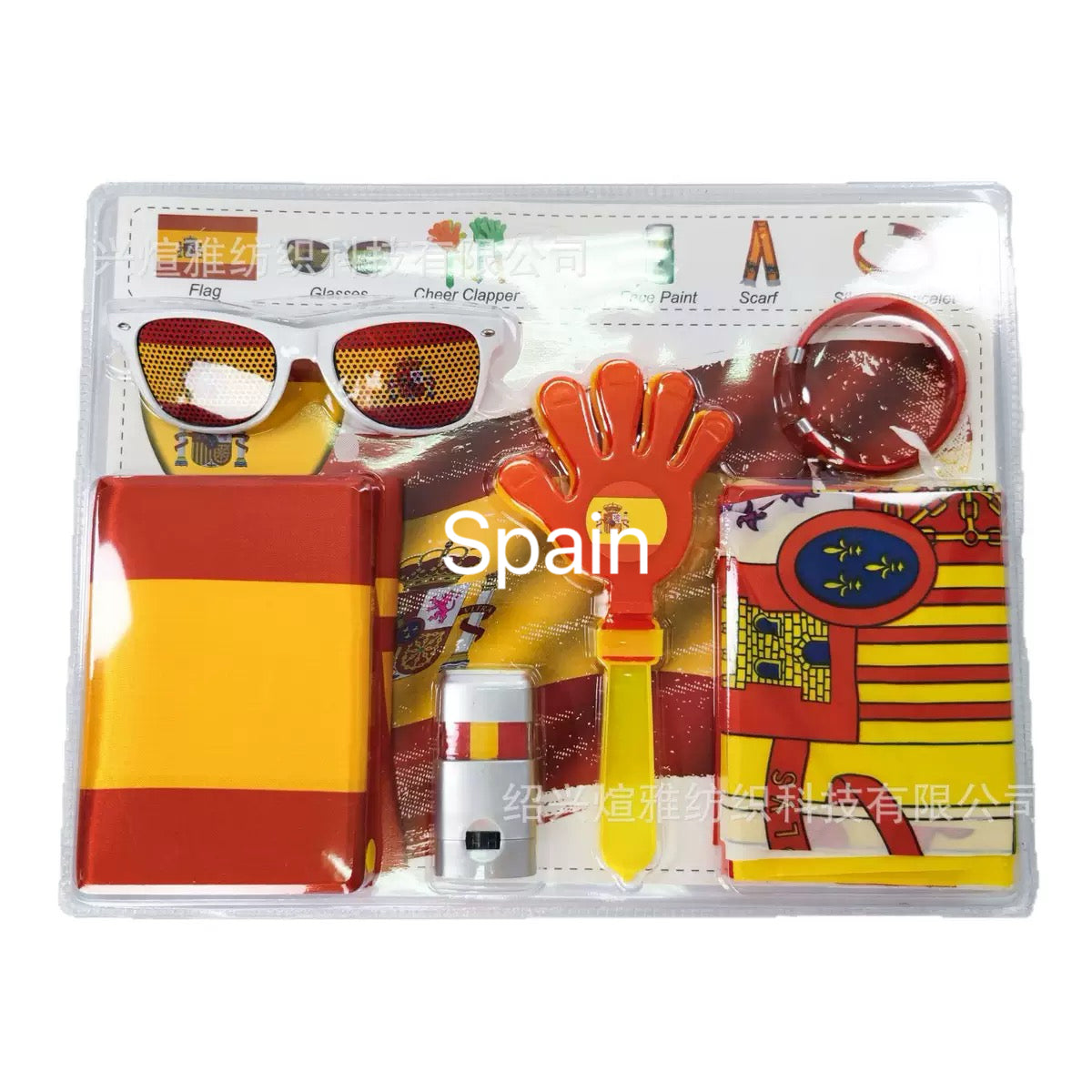 2026 World Cup 5-in-1 Fan Accessory Kit | Soccer Cheer Set with Flag, Face Paint, Glasses, Clapper & Bracelet | Ultimate Match Day Supporter Pack