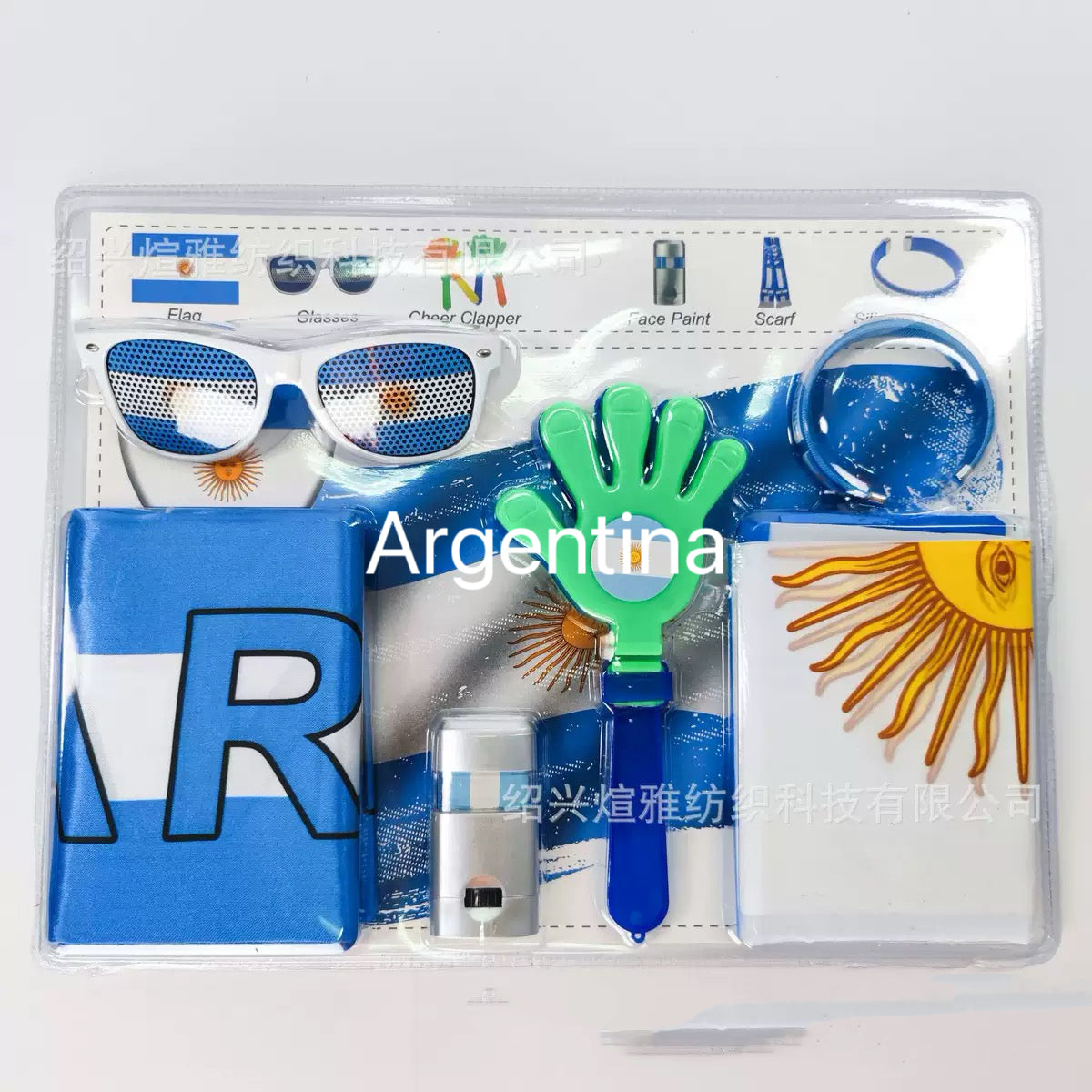 2026 World Cup 5-in-1 Fan Accessory Kit | Soccer Cheer Set with Flag, Face Paint, Glasses, Clapper & Bracelet | Ultimate Match Day Supporter Pack