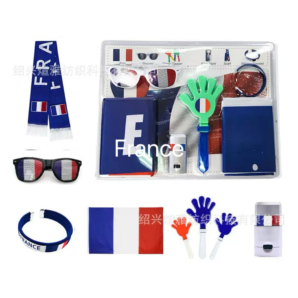 2026 World Cup 5-in-1 Fan Accessory Kit | Soccer Cheer Set with Flag, Face Paint, Glasses, Clapper & Bracelet | Ultimate Match Day Supporter Pack