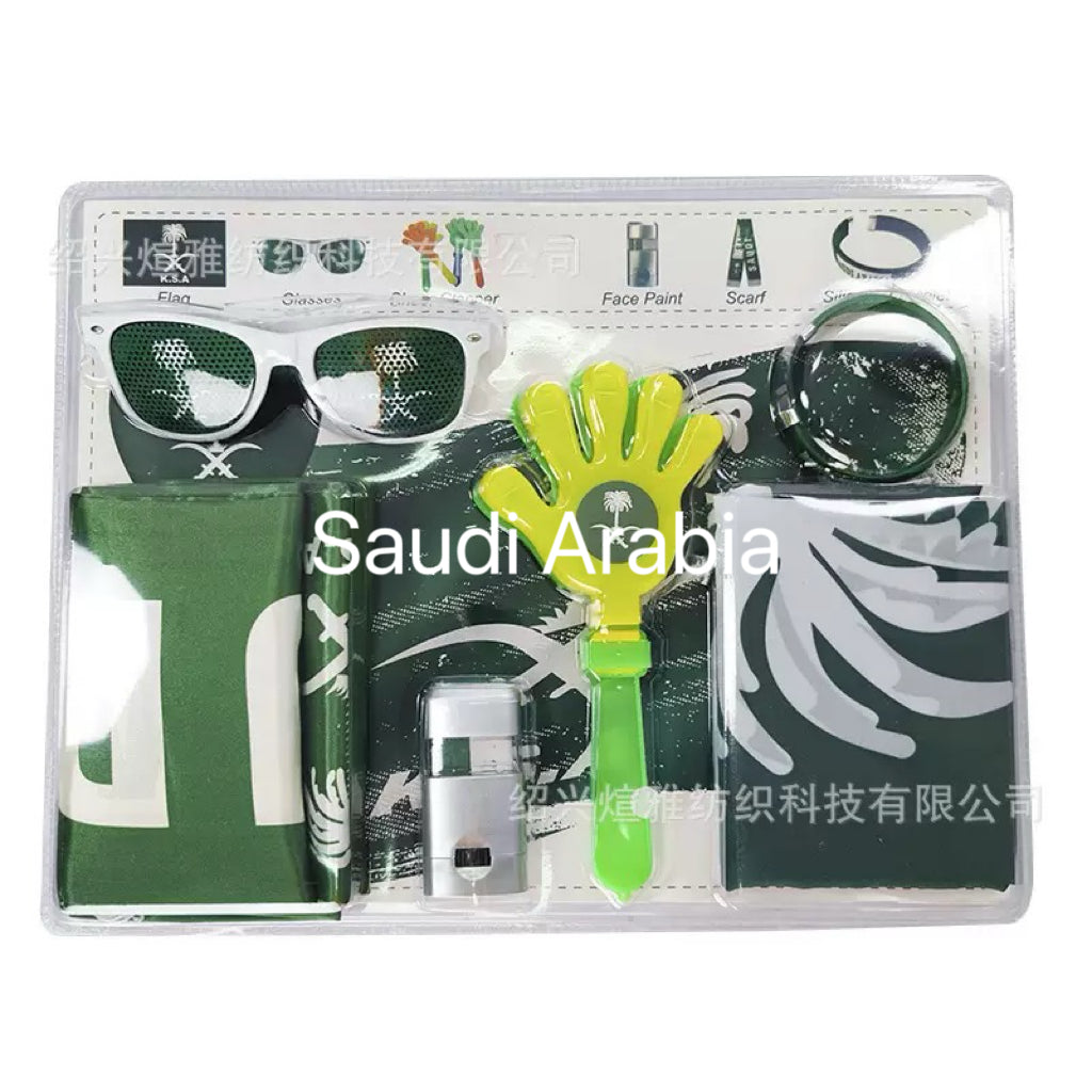 2026 World Cup 5-in-1 Fan Accessory Kit | Soccer Cheer Set with Flag, Face Paint, Glasses, Clapper & Bracelet | Ultimate Match Day Supporter Pack