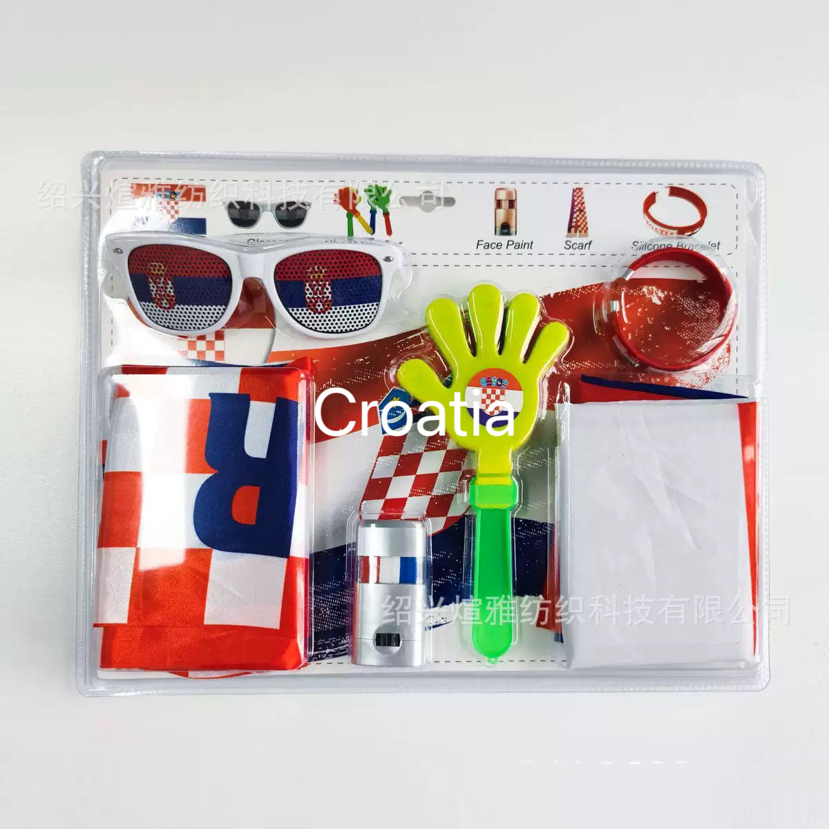 2026 World Cup 5-in-1 Fan Accessory Kit | Soccer Cheer Set with Flag, Face Paint, Glasses, Clapper & Bracelet | Ultimate Match Day Supporter Pack