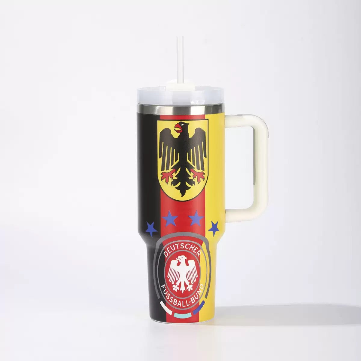 2026 World Cup 40oz Tumbler with Handle | National Team Insulated Travel Mug | Soccer Fan Stainless Steel Car Cup with Straw
