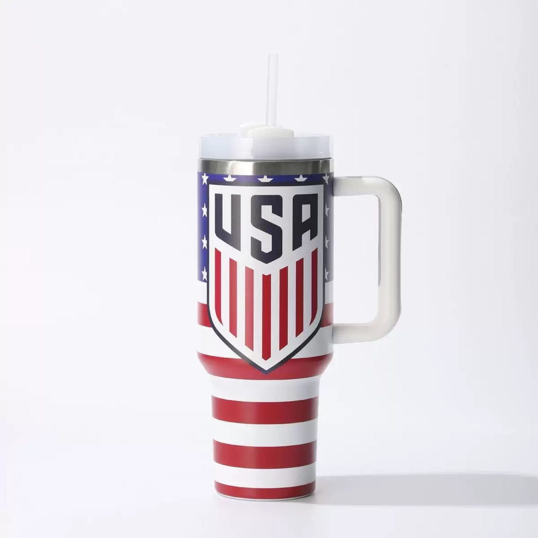 2026 World Cup 40oz Tumbler with Handle | National Team Insulated Travel Mug | Soccer Fan Stainless Steel Car Cup with Straw