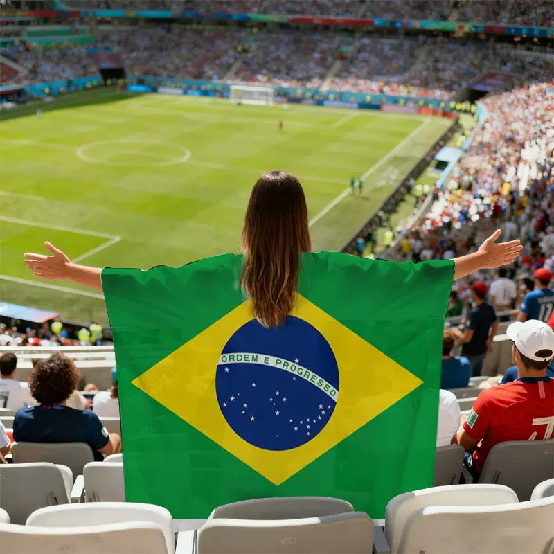 National Team Flag Scarf & Cape Bundle | 2026 World Cup Commemorative Fan Gear | Lightweight Polyester Football Fan Costume for Match Day