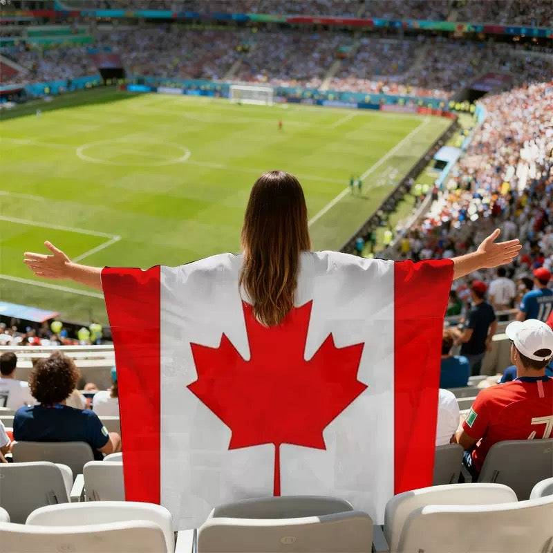 National Team Flag Scarf & Cape Bundle | 2026 World Cup Commemorative Fan Gear | Lightweight Polyester Football Fan Costume for Match Day