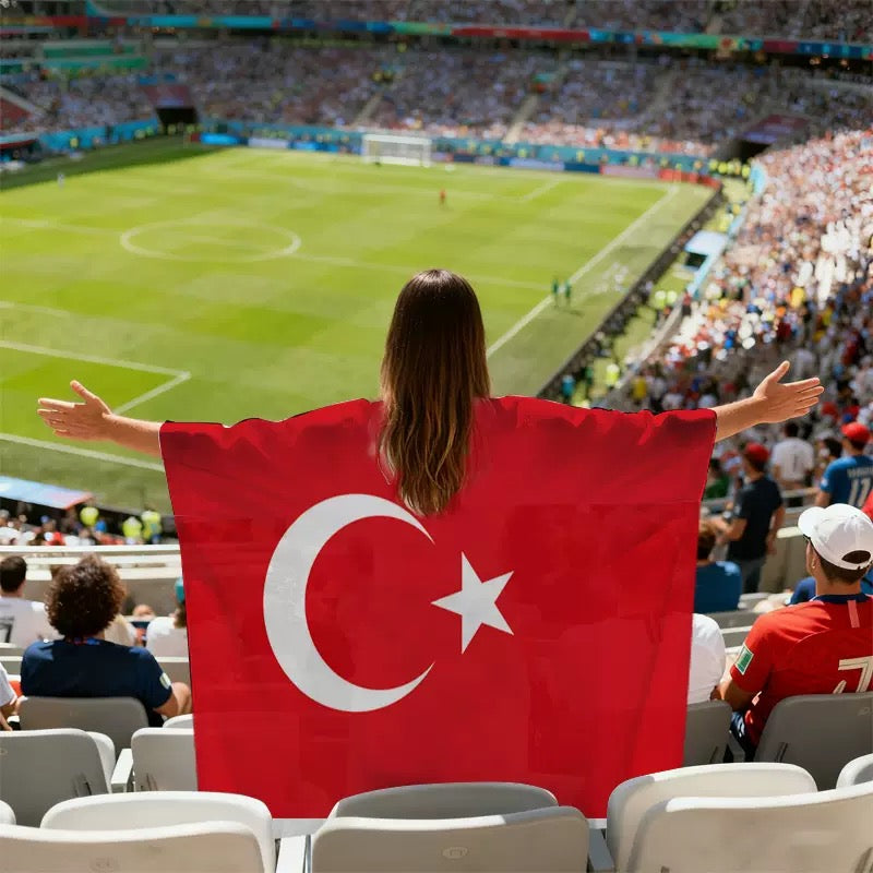 National Team Flag Scarf & Cape Bundle | 2026 World Cup Commemorative Fan Gear | Lightweight Polyester Football Fan Costume for Match Day