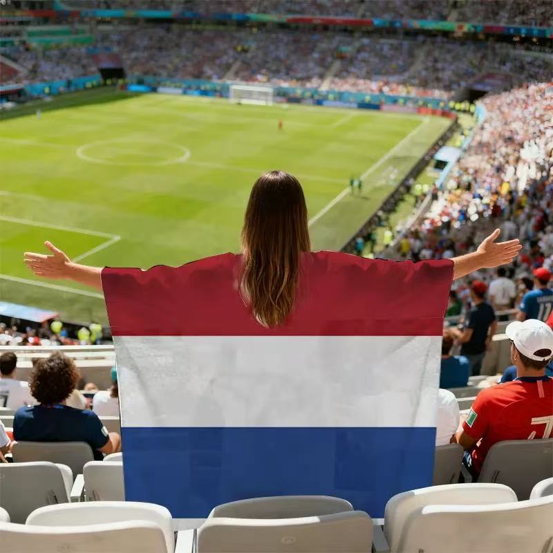 National Team Flag Scarf & Cape Bundle | 2026 World Cup Commemorative Fan Gear | Lightweight Polyester Football Fan Costume for Match Day