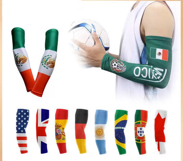National Team Flag Tattoo Arm Sleeves | 2026 World Cup Patriotic Arm Warmers | High-Stretch Milk Silk Cooling Sleeves for Stadium & Outdoor