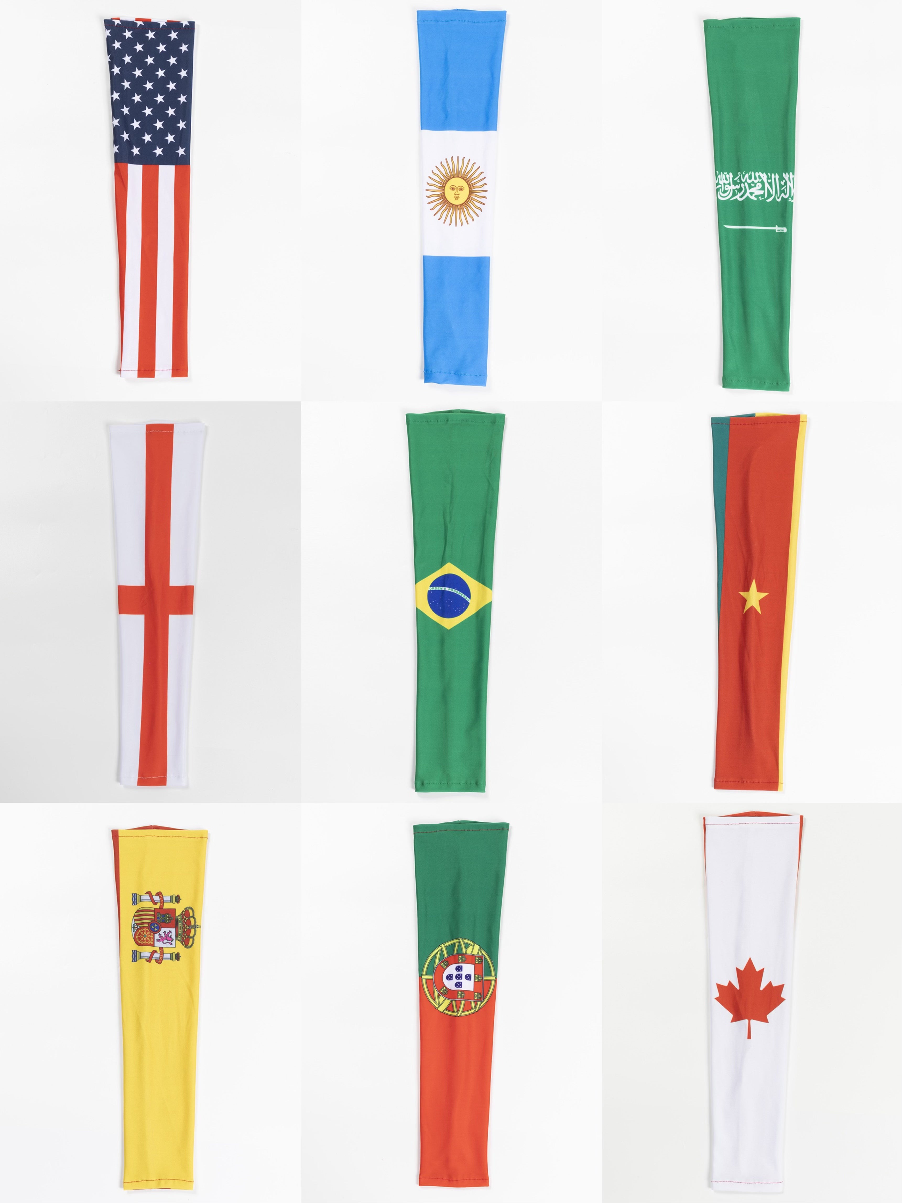 National Team Flag Tattoo Arm Sleeves | 2026 World Cup Patriotic Arm Warmers | High-Stretch Milk Silk Cooling Sleeves for Stadium & Outdoor