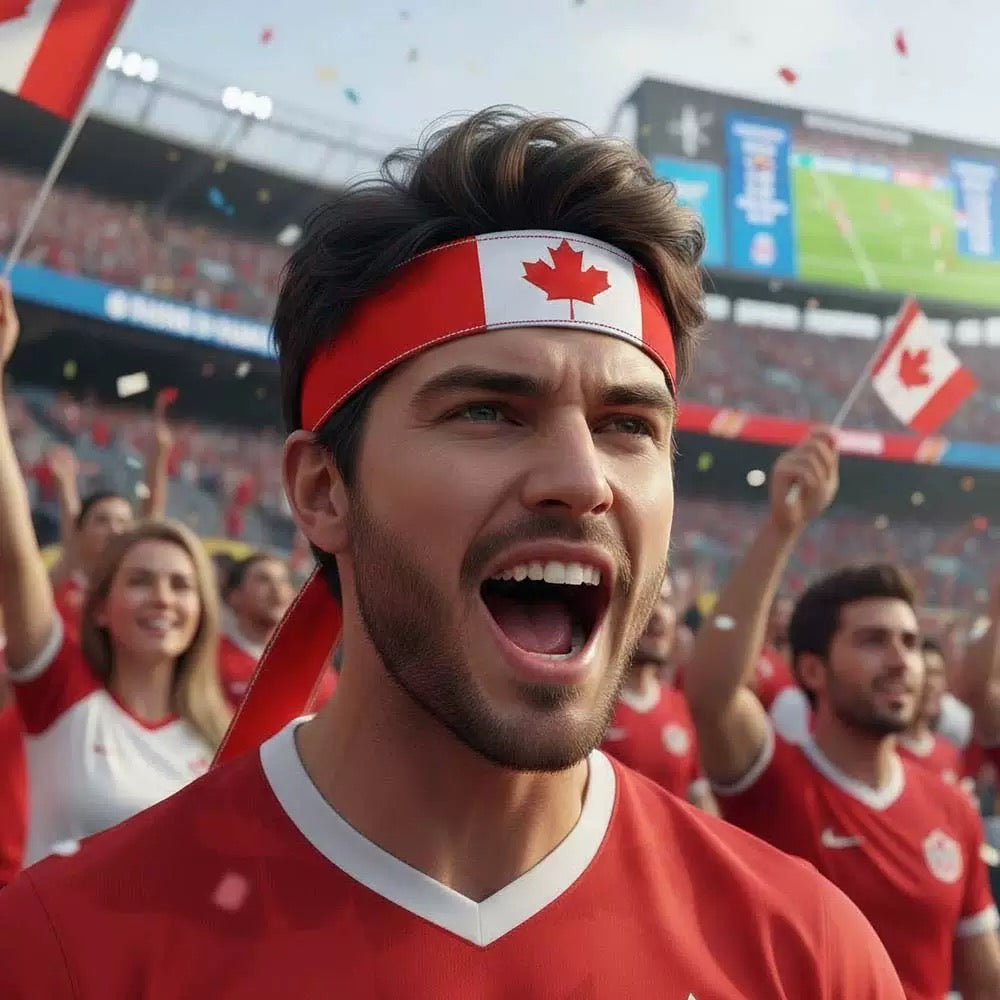 National Team Support Headband | 2026 World Cup Commemorative Hair Accessory | Non-Slip Stretchy Sweatband for USA, Canada, Mexico Fans