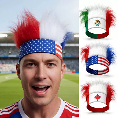 2026 World Cup Soccer Fan Set | Headband and Hair Ties for USA Mexico Canada