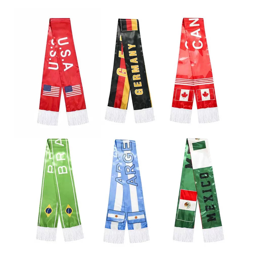National Team Printed Summer Scarf | 2026 World Cup Commemorative Tech-Fabric Wrap | Moisture-Wicking Soccer Fan Scarf for Hot Weather