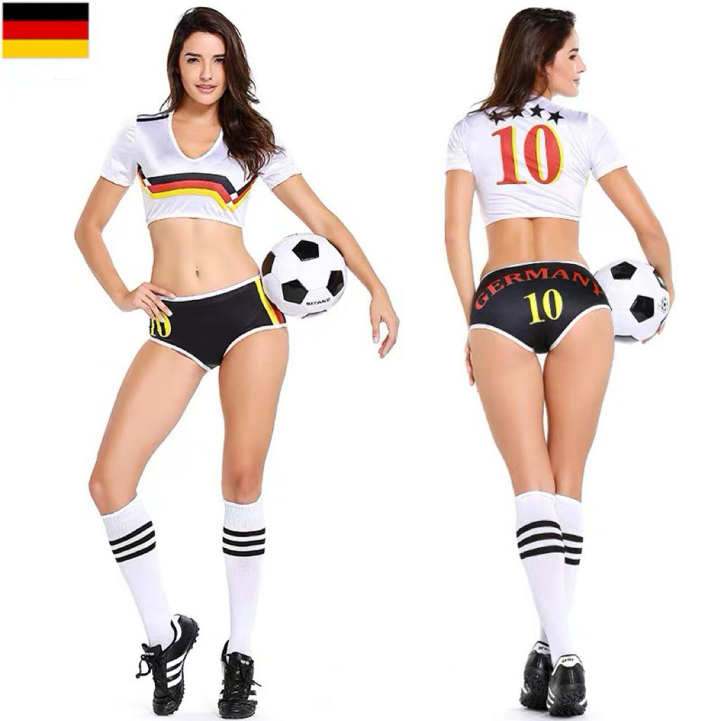Women's 2026 World Cup Crop Top Set | Sexy Summer Soccer Fan Vest and Jersey