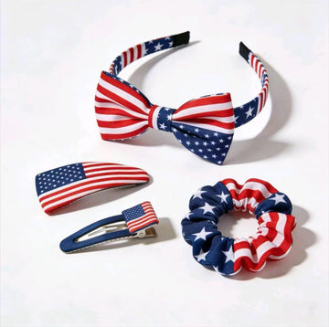 2026 World Cup Soccer Fan Hair Ties and Headband Set | USA Mexico Canada Gear