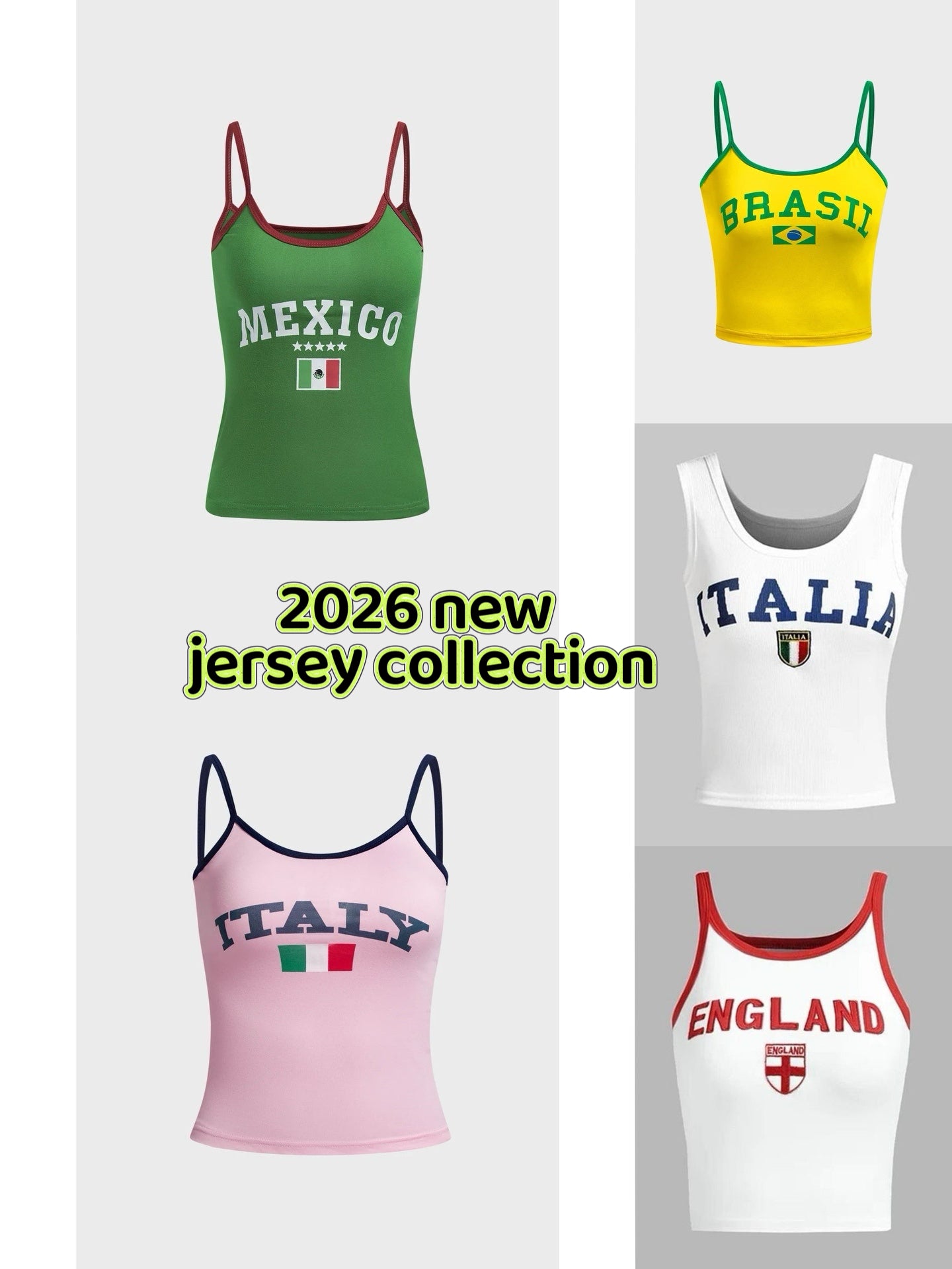 2026 World Cup Women's Soccer Tank Top | Multi-Team Fan Vest
