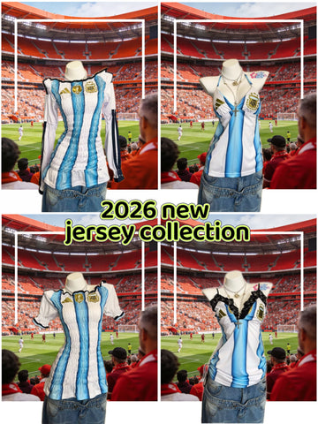 Argentina Women's 2026 Summer Crop Top | 3-Star Soccer Fan Style Breathable Vest