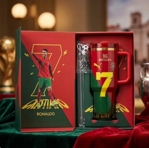 Portugal Soccer 2026 World Cup Tumbler | 40oz Insulated Fan Gift Cup with Handle