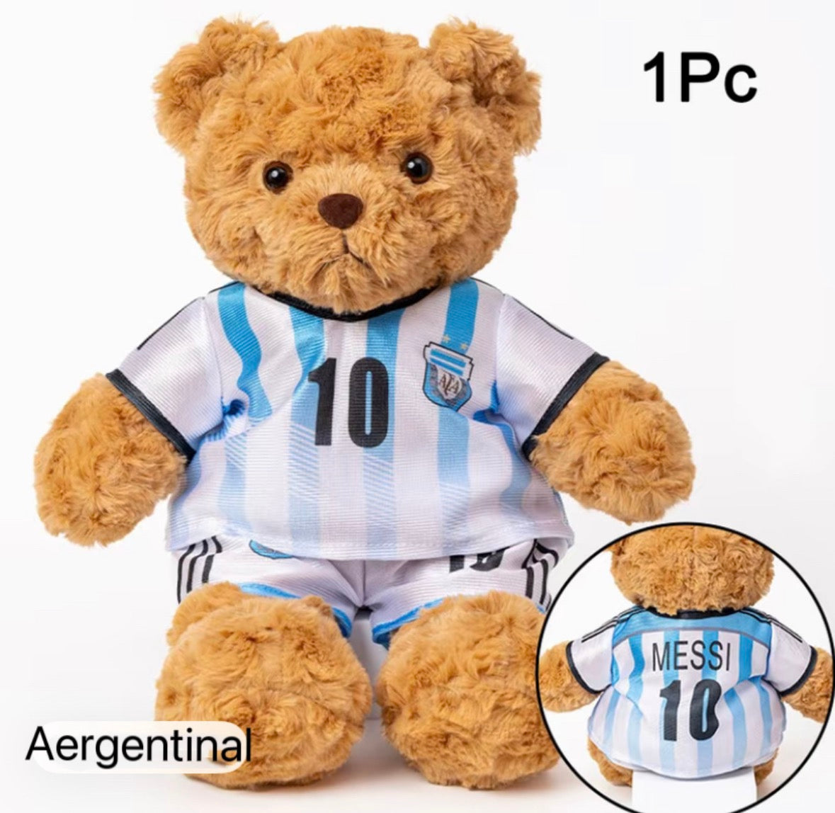 Messi, Neymar, Ronaldo 2026 World Cup Plush Bears | Exclusive Soccer Legend Souvenirs