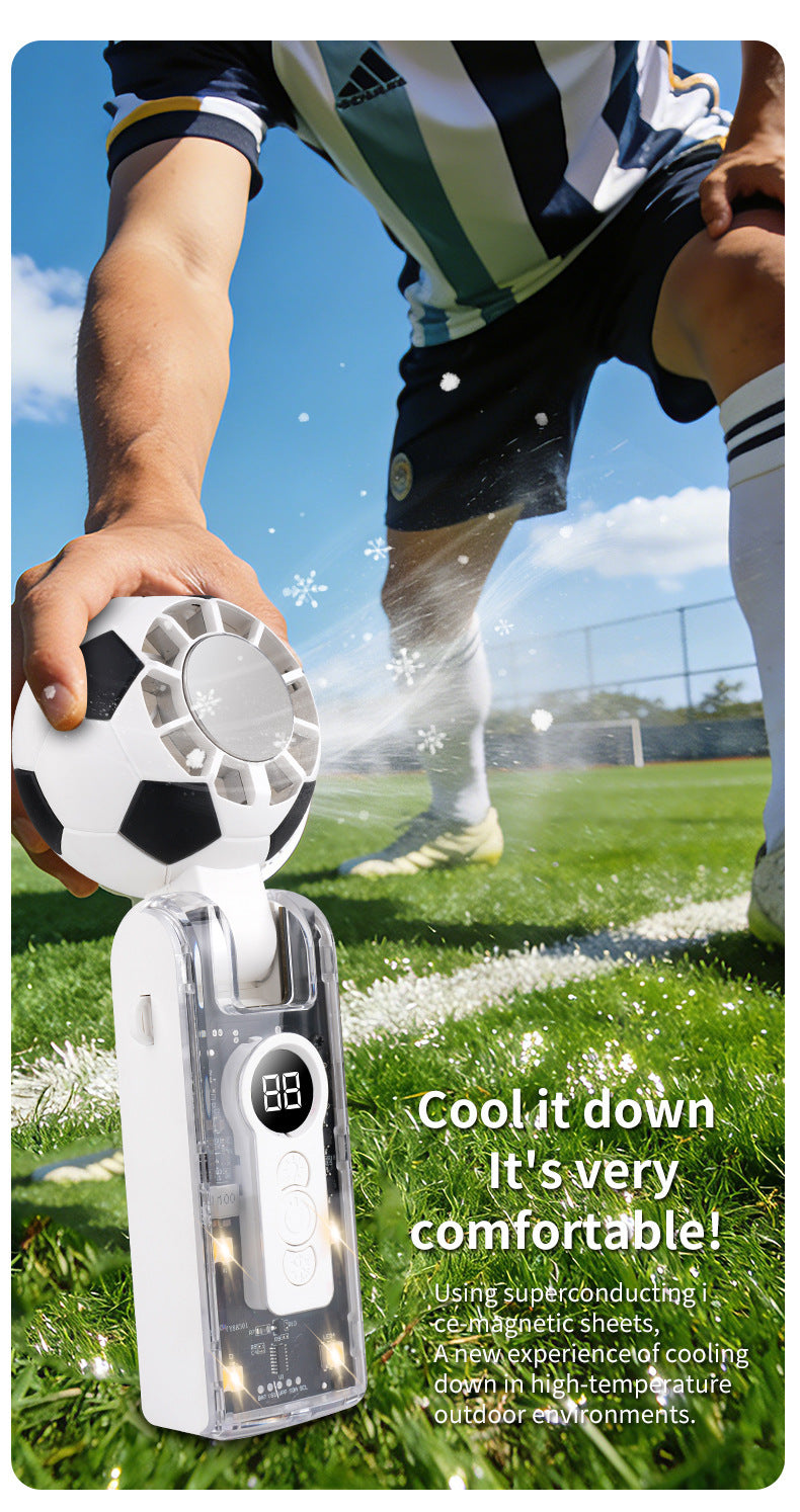 Soccer Ball Mini Fan for World Cup 2026 | Portable Cooling Device with National Team Colors | Cute Travel Fan for Football Matches