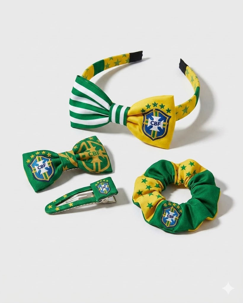 2026 World Cup Soccer Fan Hair Ties and Headband Set | USA Mexico Canada Gear