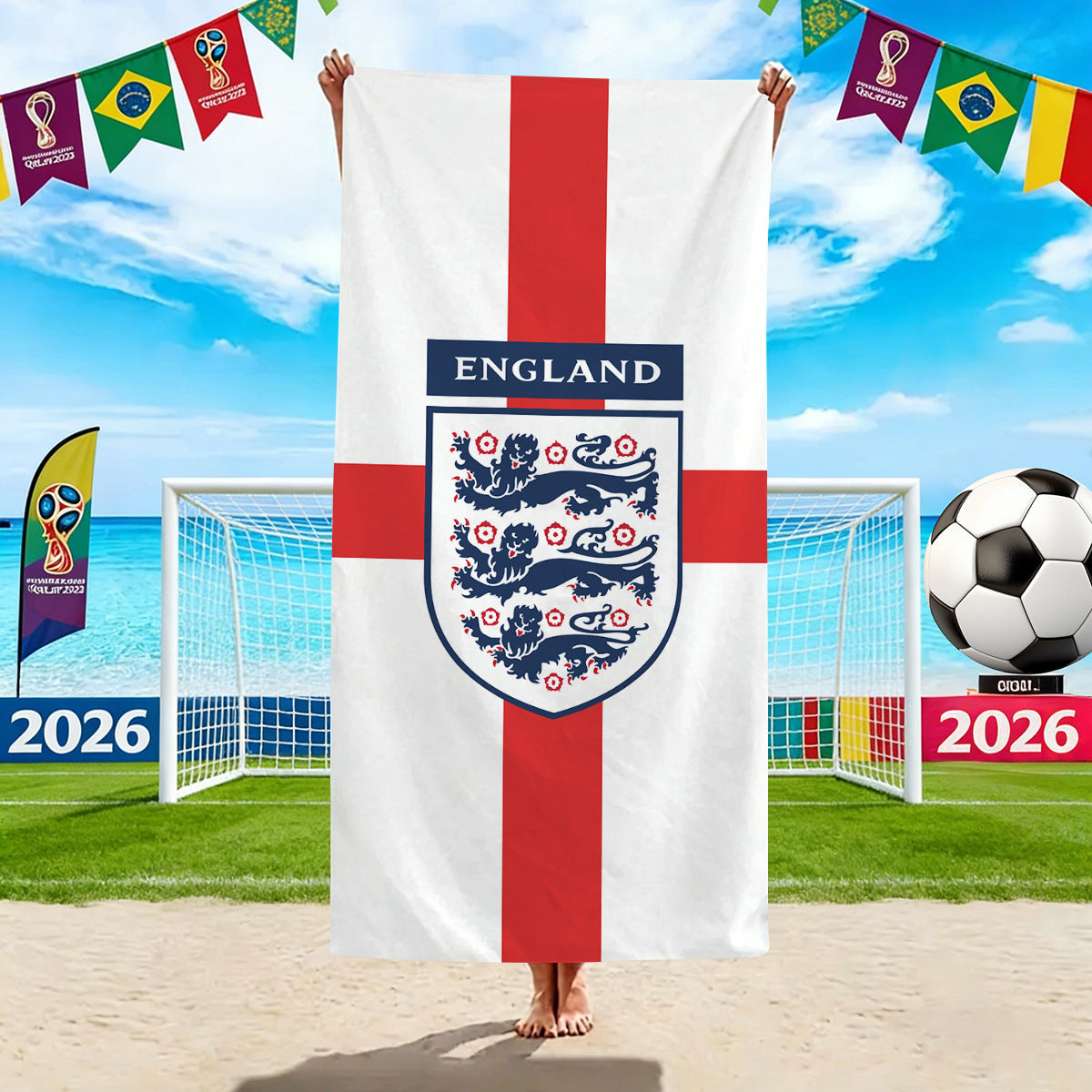 2026 World Cup Oversized Beach Towel | National Team Soccer Microfiber Towel | Absorbent Sand-Free Pool Towel for Soccer Fans