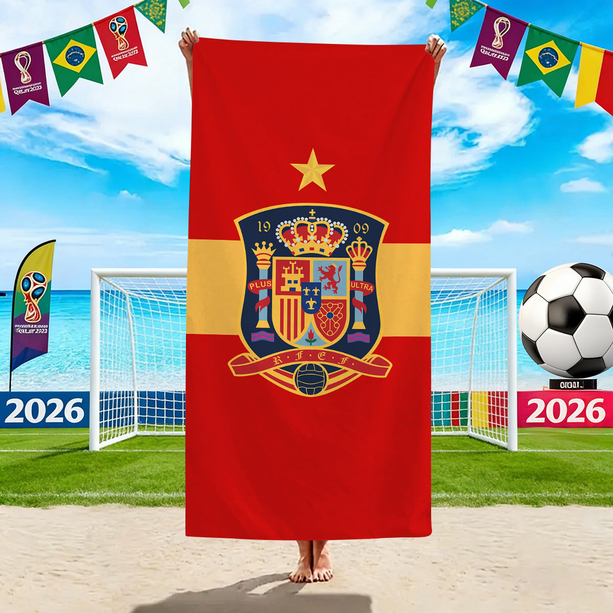 2026 World Cup Oversized Beach Towel | National Team Soccer Microfiber Towel | Absorbent Sand-Free Pool Towel for Soccer Fans
