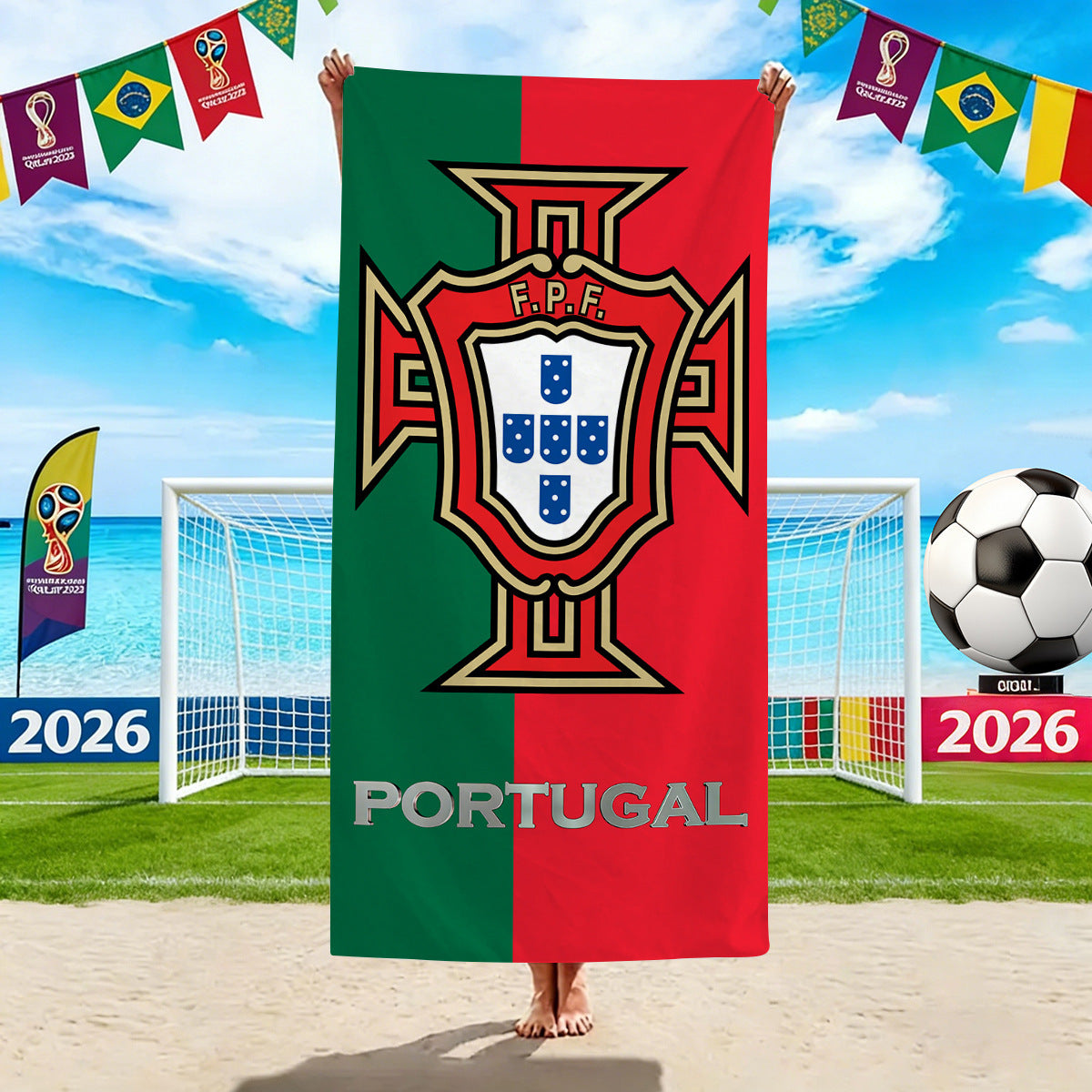 2026 World Cup Oversized Beach Towel | National Team Soccer Microfiber Towel | Absorbent Sand-Free Pool Towel for Soccer Fans