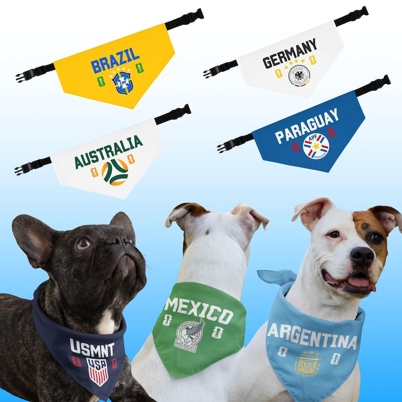 FIFA World Cup 2026 Dog Bandana Collar | Custom Soccer Fan Pet Gear