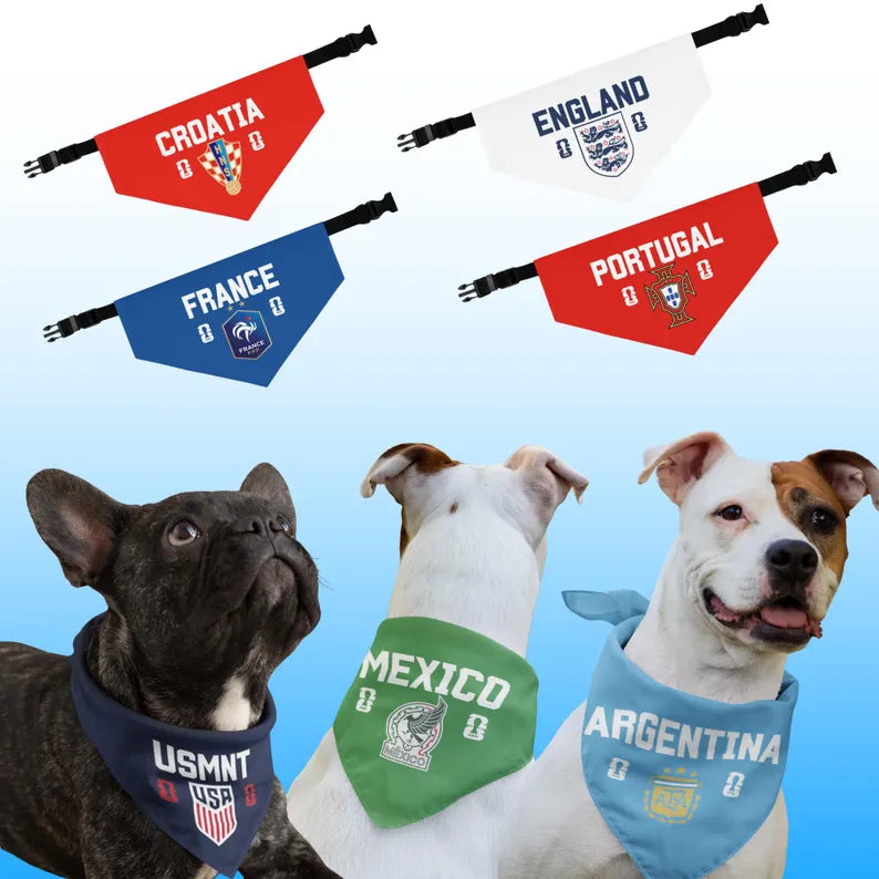 FIFA World Cup 2026 Dog Bandana Collar | Custom Soccer Fan Pet Gear