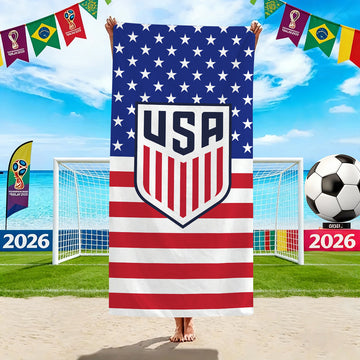 2026 World Cup Oversized Beach Towel | National Team Soccer Microfiber Towel | Absorbent Sand-Free Pool Towel for Soccer Fans